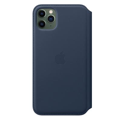 Apple leather Folio case iPhone 11 Pro Max Deep Sea Blue