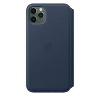 Apple leather Folio case iPhone 11 Pro Max Deep Sea Blue - thumbnail