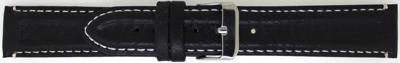 Horlogeband Universeel 890.01.22 Leder Zwart 22mm