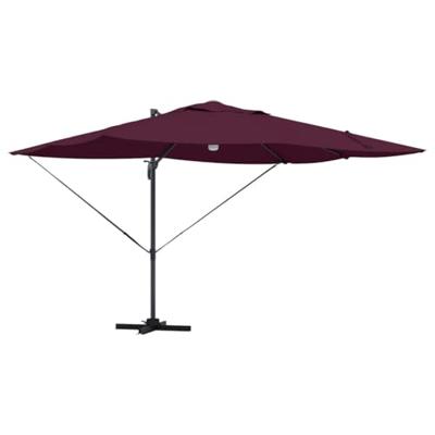VidaXL Parasol bordeaux rood 351 x 250 x 253 cm polyester en aluminium