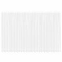 VidaXL Kantgordijn met gordijnen bloemen wit 220 x 600 cm polyester - thumbnail