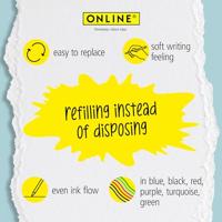 Gelschrijvervulling Online Magixx 0.7mm blauw doos à 12 stuks - thumbnail