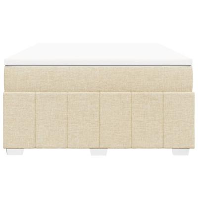 Boxspring met matras stof crèmekleurig 140x200 cm