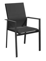 Tuinstoel Delia hoge rug alu text. grijs - thumbnail