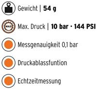 Sks drukmeter airchecker 2e gen. 10001 sv/av 10 bar-144psi - thumbnail