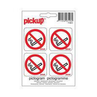 Sticker Verboden te roken - 50x50 mm - 4 stuks. - thumbnail