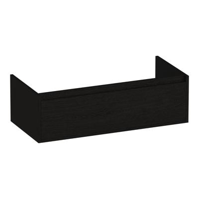 Brauer Hope - Onderkast - 100 cm - met 1 Softclose Lade Greeploos en 1 Sifon Uitsparing - Timber Black