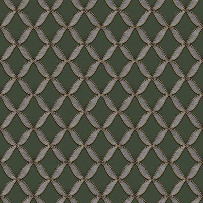 Dutch Wallcoverings Fabric Touch/Bs1 Geometric Dark Grn - Groen