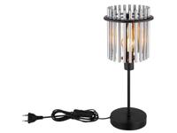 Globo Zwarte tafellampGorley met smoke glas Ø 15cm - 15698T - thumbnail