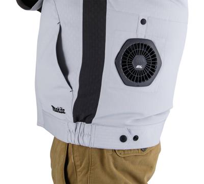 Makita DFJ213Z3XL Accu-klimaatjack maat 3XL Maat: 3XL Grijs