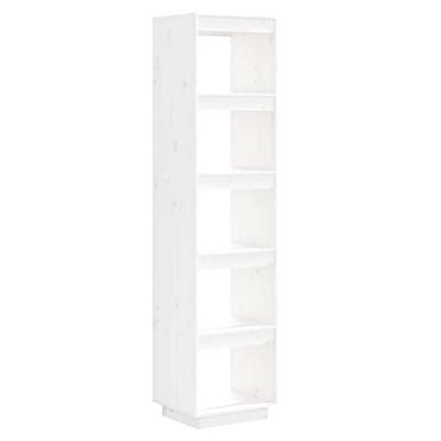 Boekenkast/kamerscherm 40x35x167 cm massief grenenhout wit