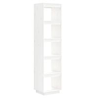 Boekenkast/kamerscherm 40x35x167 cm massief grenenhout wit - thumbnail