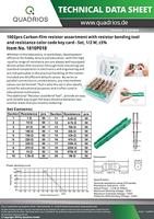 Quadrios 1810P018 Koolfilmweerstand assortiment Axiaal bedraad 0207 0.5 W 5 % 1000 onderdelen - thumbnail