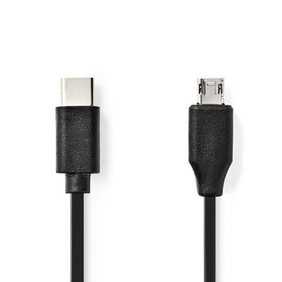 Nedis CCGL60750BK10 Usb-kabel Usb 2.0 Usb-c™ Male Usb Micro-b Male 60 W 480 Mbps Vernikkeld 1.00 M Rond Pvc Zwart Label Nedis CCGL60750BK10 Usb-kabel Usb 2.0 Usb-c™ Male Usb Micro-b Male 60 W 480 Mbps Vernikkeld 1.00 M Rond Pvc Zwart Label