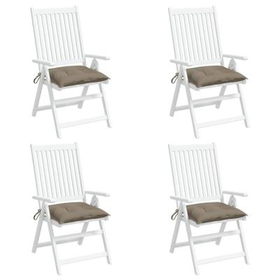 VidaXL Stoelkussens 4 st 40x40x7 cm oxford stof taupe