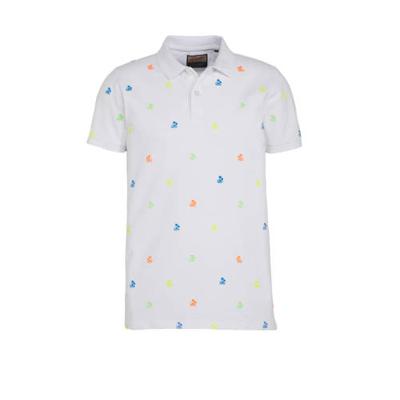 Petrol Industries regular fit polo met all over print wit