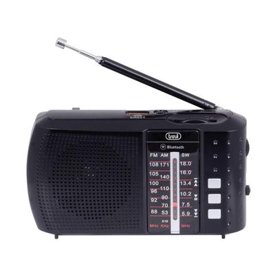Trevi RA 7F20 BT Draagbare radio met Bluetooth, USB, microSD-batterij, oplaadbaar zwart