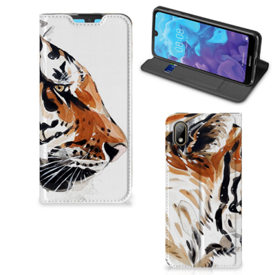 Bookcase Huawei Y5 (2019) Watercolor Tiger Bookcase Huawei Y5 (2019) Watercolor Tiger