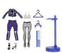 Rainbow High Krystal Bailey – indigo (donkerblauw-paarse) modepop met 2 complete mix & match-outfits en accessoires - thumbnail