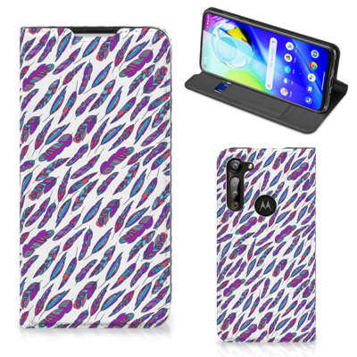 Motorola Moto G8 Power | Hoesje met Magneet | Feathers Color
