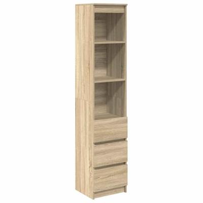 Highboard 37,5x35x180 cm spaanplaat sonoma eikenkleurig