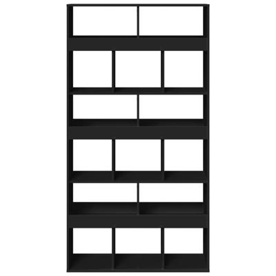 Kamerscherm 100x33x187,5 cm bewerkt hout zwart