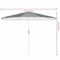 Parasol met stalen paal 324x324x247 cm blauw - thumbnail