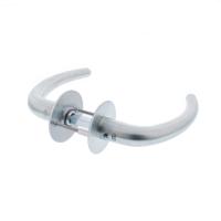 P&E P+E Deurkruk Sabel op ronde rozet 8mm stift rvs geborsteld - thumbnail