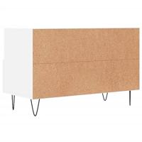 Tv-meubel 80x36x50 cm bewerkt hout wit - thumbnail