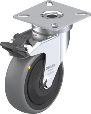 Blickle LPA-TPA 75KF-FI-ELS Zwenkwiel met rem Wieldiameter: 75 mm Draagvermogen (max.): 50 kg 1 stuk(s)