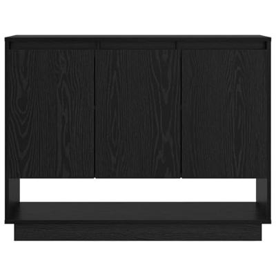 Dressoir met plank met de deur Zwart eiken 97 x 29 x 75 cm Bewerkt hout Dressoir met plank met de deur Zwart eiken 97 x 29 x 75 cm Bewerkt hout