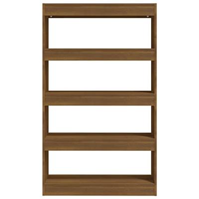 Boekenkast/kamerscherm 80x30x135 cm bewerkt hout bruin eiken