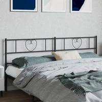 Hoofdbord 193 cm metaal zwart - thumbnail