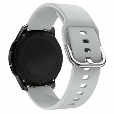 By Qubix - Siliconen sportband - Grijs - Compatible met Garmin Forerunner 570 (42mm) / 55/245 / 645 - Compatible Garmin bandje - Bandbreedte: 20mm - Bandbreedte: 22mm