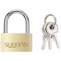 Sygonix SY-5045288 Hangslot 29.8 mm Deels gelijksluitend Goud-geel Sleutelslot - thumbnail