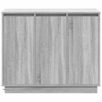 LED Sideboard Grijs Sonoma 90 x 32 x 75 cm Bewerkt hout - thumbnail