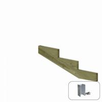 Trapbalk 3 Treden 19º + Montagebeugel - thumbnail