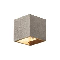 SLV WandlampSolid Cube Up-Down zwart zandsteen - 1000911 - thumbnail