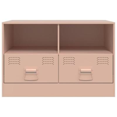 Tv-meubelen 2 st 67x39x44 cm staal roze