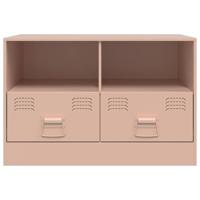 Tv-meubelen 2 st 67x39x44 cm staal roze - thumbnail