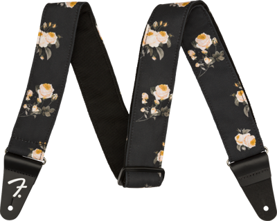 Fender Floral Strap Black, 2"