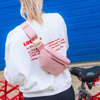 Crossbody Heuptas dames nylon - roze - MŌSZ Jessy - thumbnail