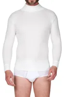 Heren Thermo Colshirt - Lange mouwen - Warm thermoshirt hoge hals - M - Wit - M - M - thumbnail