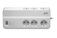 APC by Schneider Electric PM6-GR Overspanningsveilige stekkerdoos 6-voudig Wit Randaarde stekker 1 stuk(s) - thumbnail