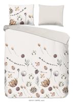 Good Morning Dekbedovertrek "droog bloemen" - Zand - (200x200/220 cm) - Katoen Flanel - thumbnail