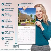 English Gardens Calendar 2026 Square Scenic Wall Calendar - 16 Month - thumbnail