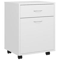 VidaXL Rolkast 45x38x54 cm bewerkt hout wit - thumbnail