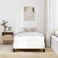 Bedframe met matras Puur Wit 80 x 200 cm Stof - thumbnail