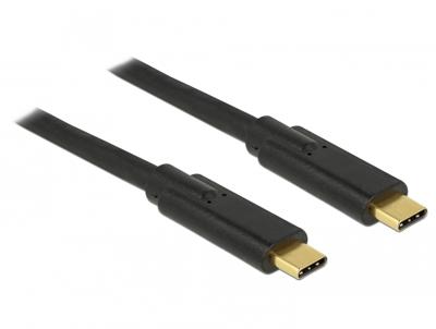Delock USB-C-kabel USB 2.0 USB-C stekker, USB-C stekker 4.00 m Zwart 83868