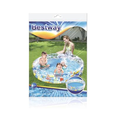 Bestway Opblaasbaar Kinderzwembad 3 Ringen Transparant Zeeleven 152x30 cm +2 Jaar Tuin 51004